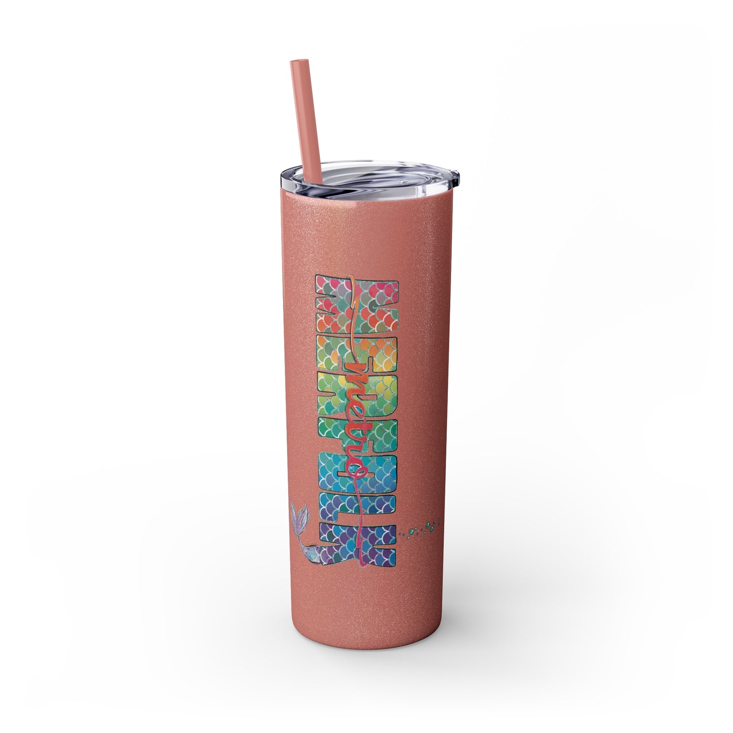 O-fish-al "Metro Merfolk" Skinny Tumbler with Reusable Straw, 20oz