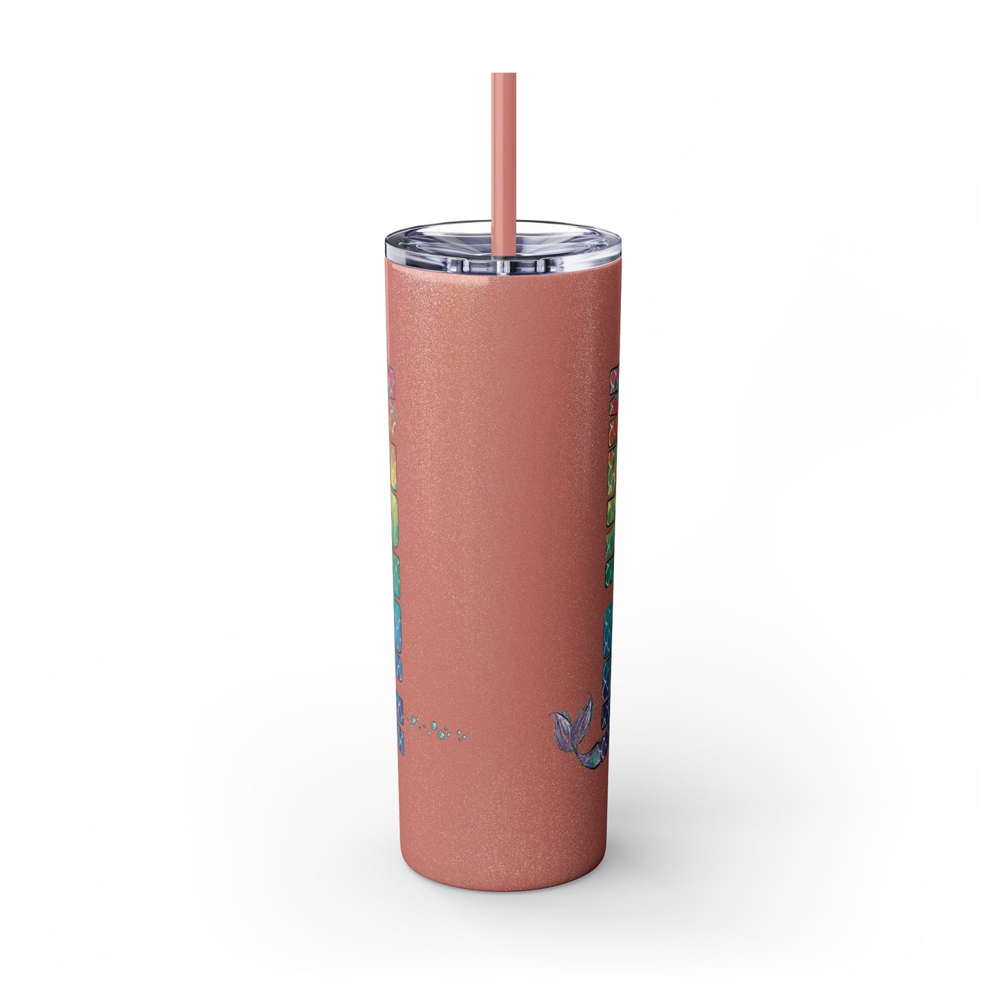 O-fish-al "Metro Merfolk" Skinny Tumbler with Reusable Straw, 20oz