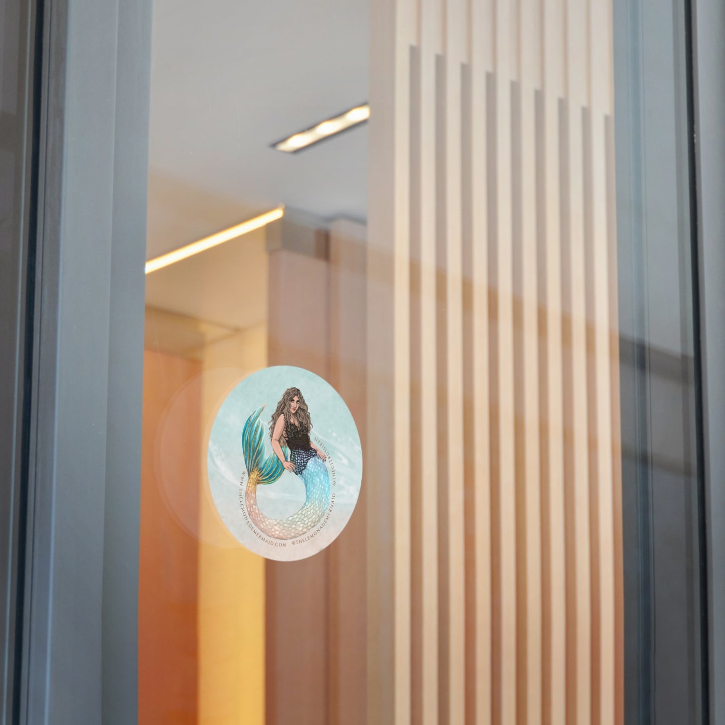 "The Lemonade Mermaid" Round Vinyl Stickers