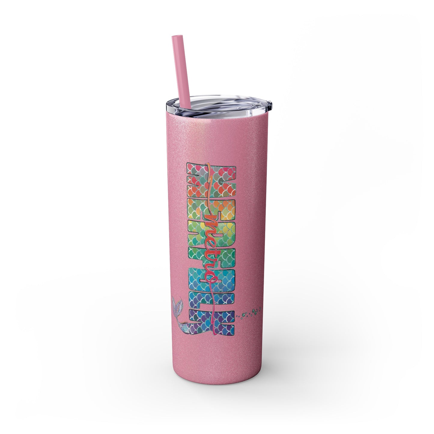O-fish-al "Metro Merfolk" Skinny Tumbler with Reusable Straw, 20oz