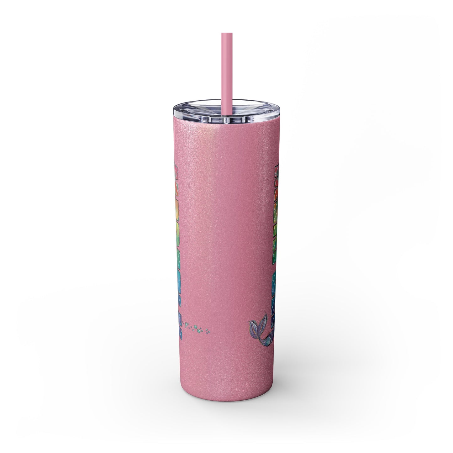 O-fish-al "Metro Merfolk" Skinny Tumbler with Reusable Straw, 20oz