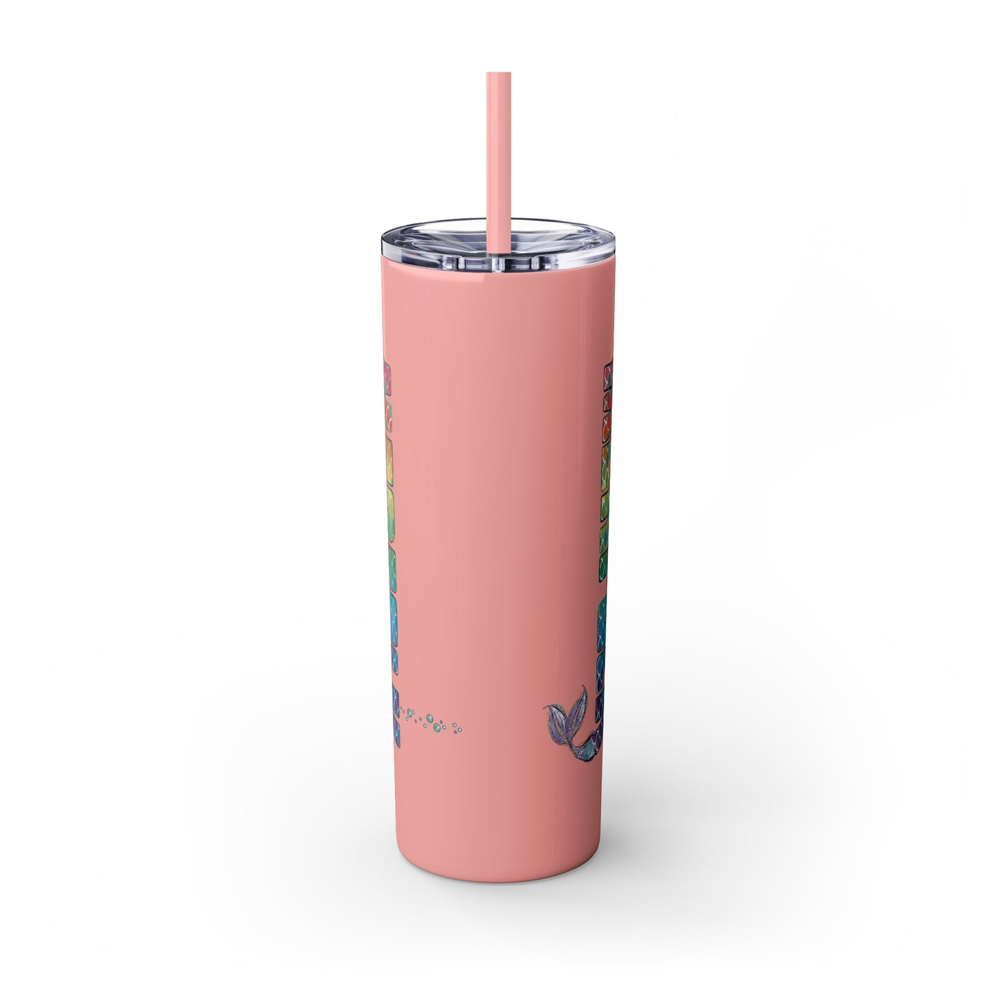 O-fish-al "Metro Merfolk" Skinny Tumbler with Reusable Straw, 20oz