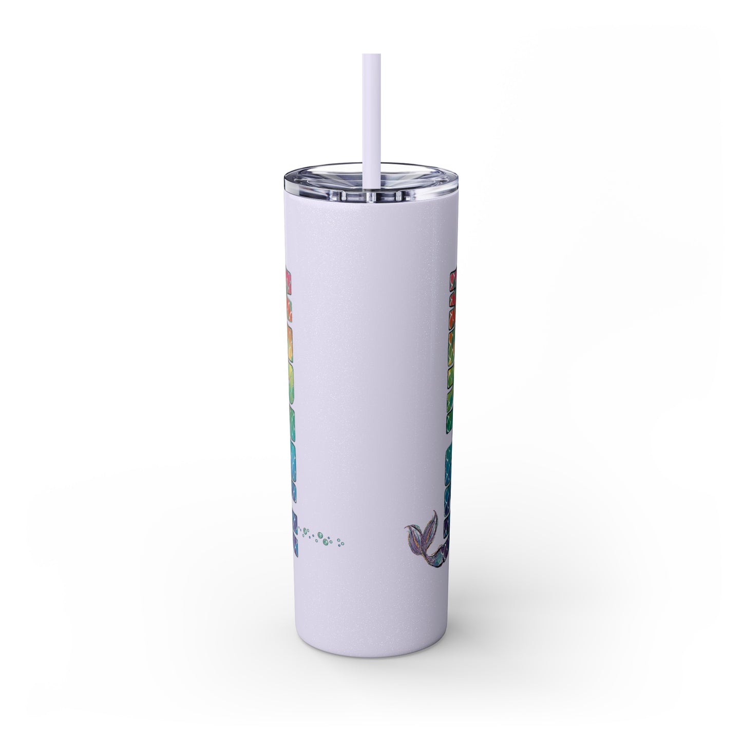 O-fish-al "Metro Merfolk" Skinny Tumbler with Reusable Straw, 20oz