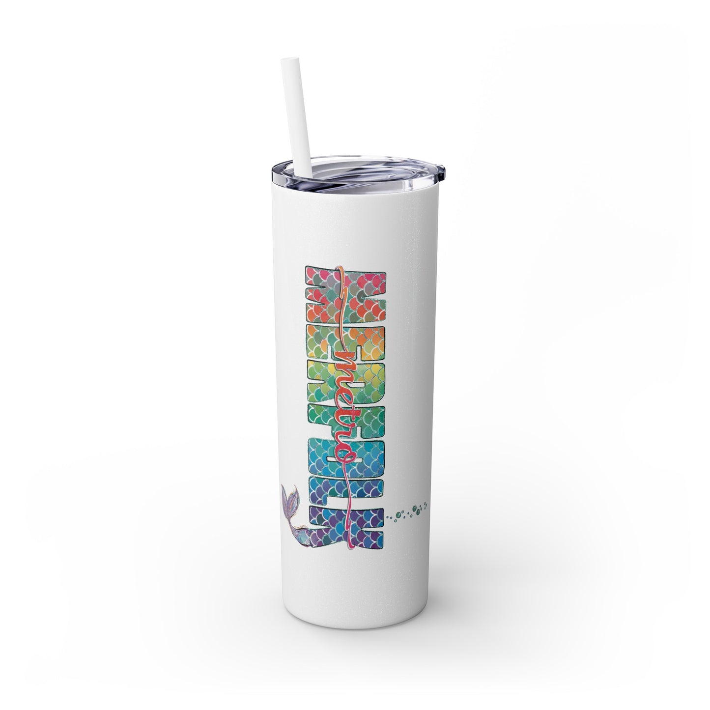 O-fish-al "Metro Merfolk" Skinny Tumbler with Reusable Straw, 20oz