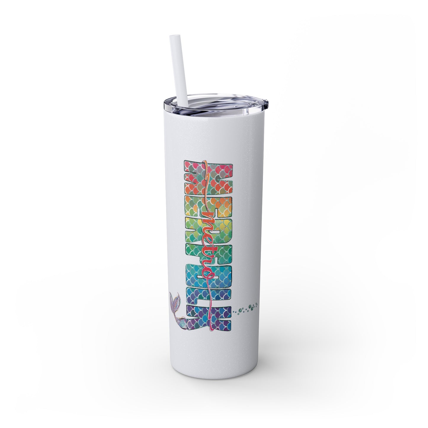 O-fish-al "Metro Merfolk" Skinny Tumbler with Reusable Straw, 20oz