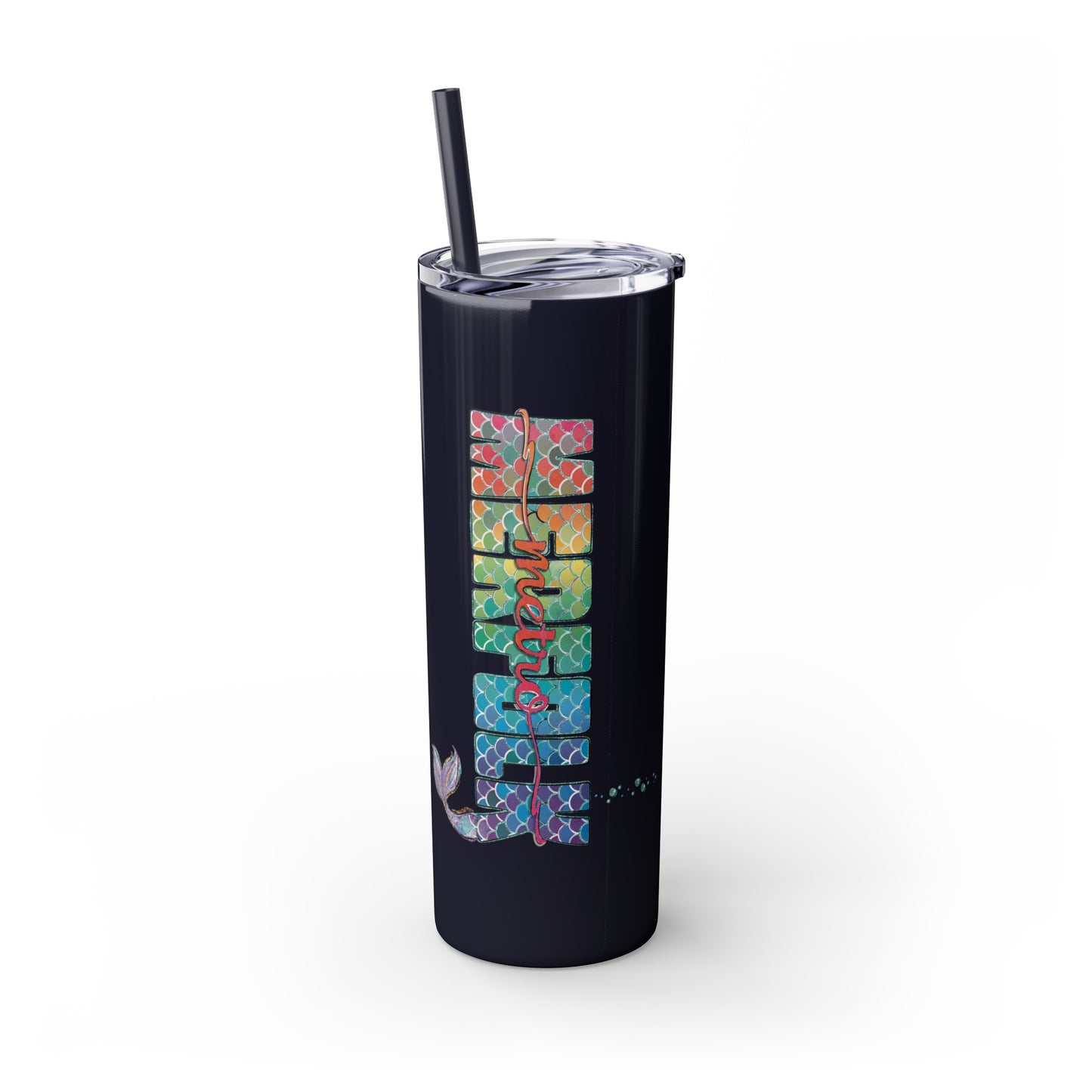 O-fish-al "Metro Merfolk" Skinny Tumbler with Reusable Straw, 20oz