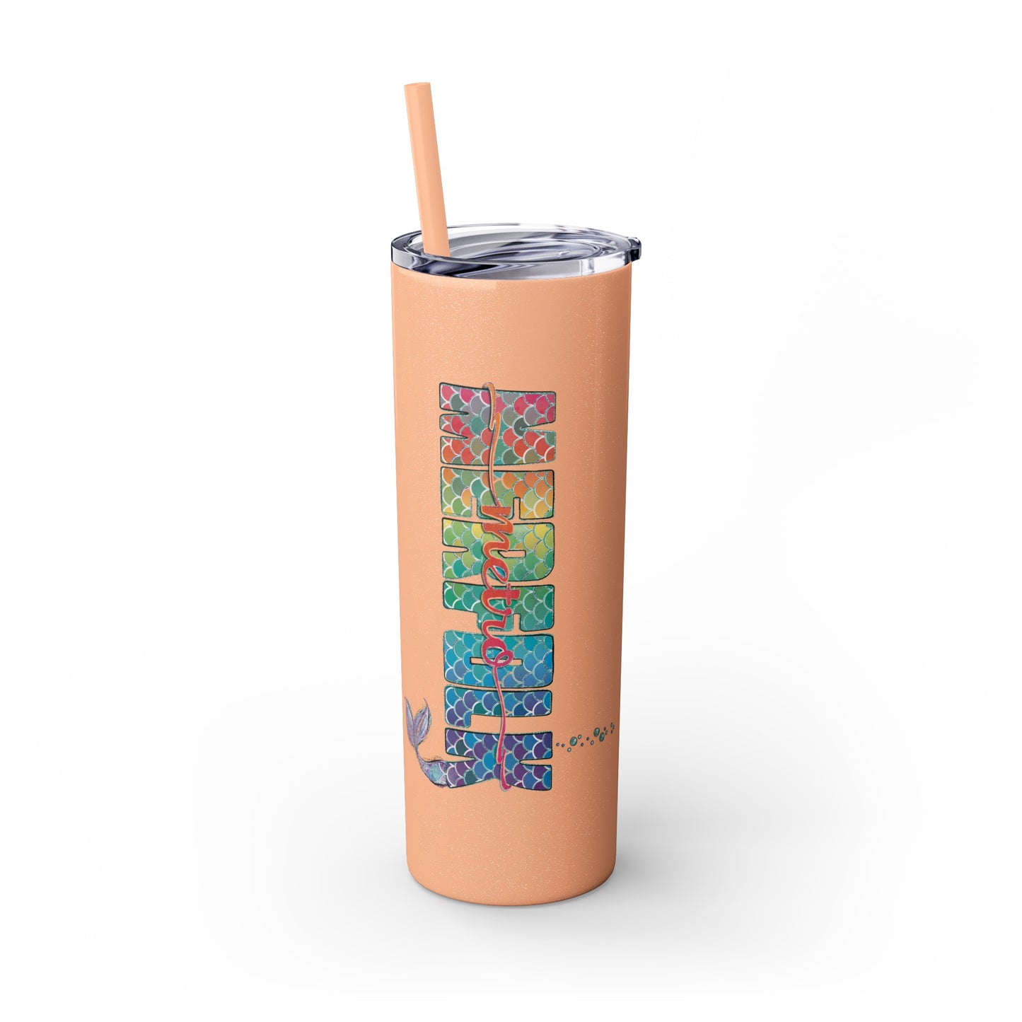 O-fish-al "Metro Merfolk" Skinny Tumbler with Reusable Straw, 20oz