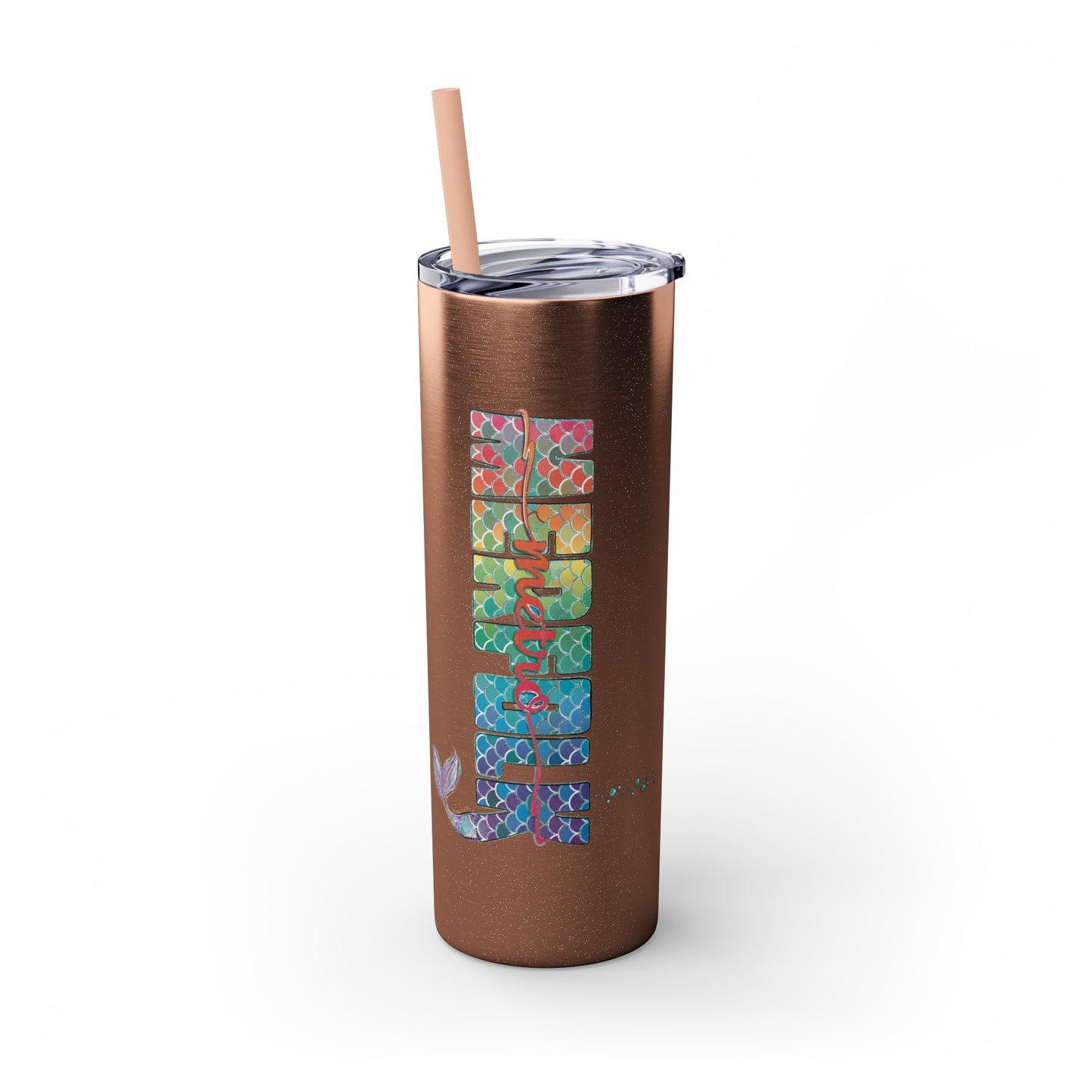 O-fish-al "Metro Merfolk" Skinny Tumbler with Reusable Straw, 20oz