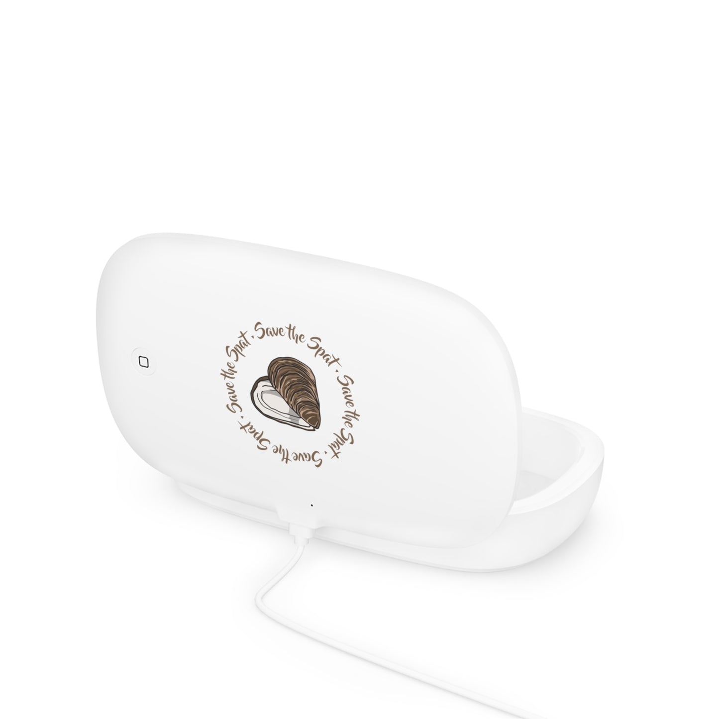'Save the Spat' Oyster UV Phone Sanitizer and Wireless Charging Pad