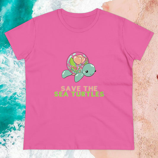 "Save the Sea Turtles" Semi-Fitted Graphic Tee (6 colors)
