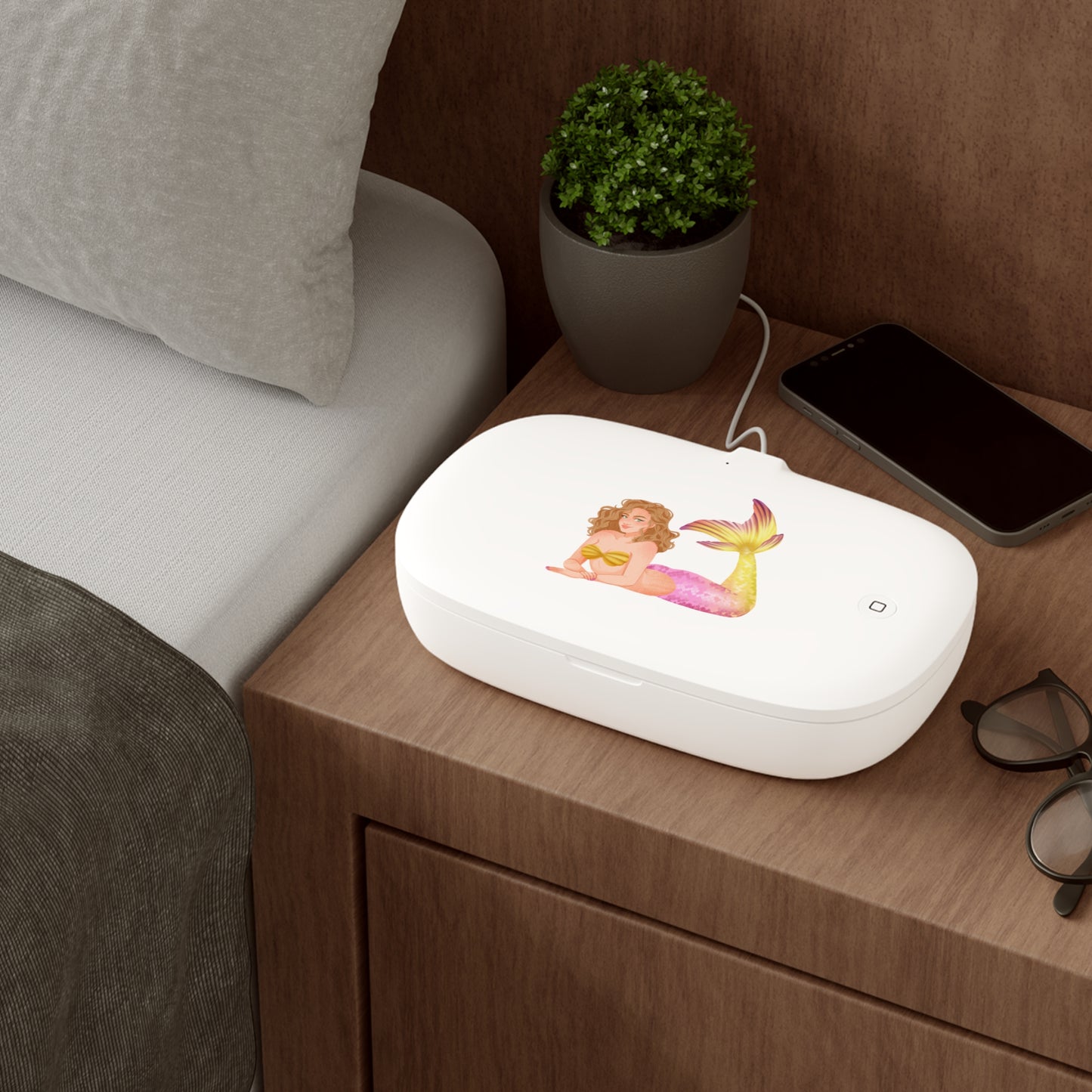 Lemonade Mermaid UV Phone Sanitizer and Wireless Charging Pad