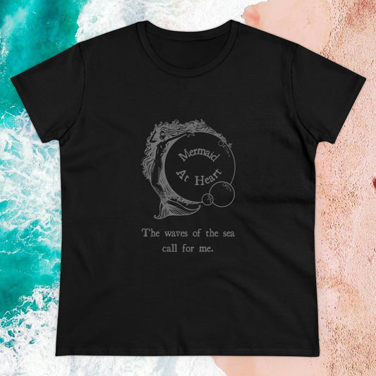"Mermaid at Heart" Semi-Fitted Graphic Tee (3 colors)
