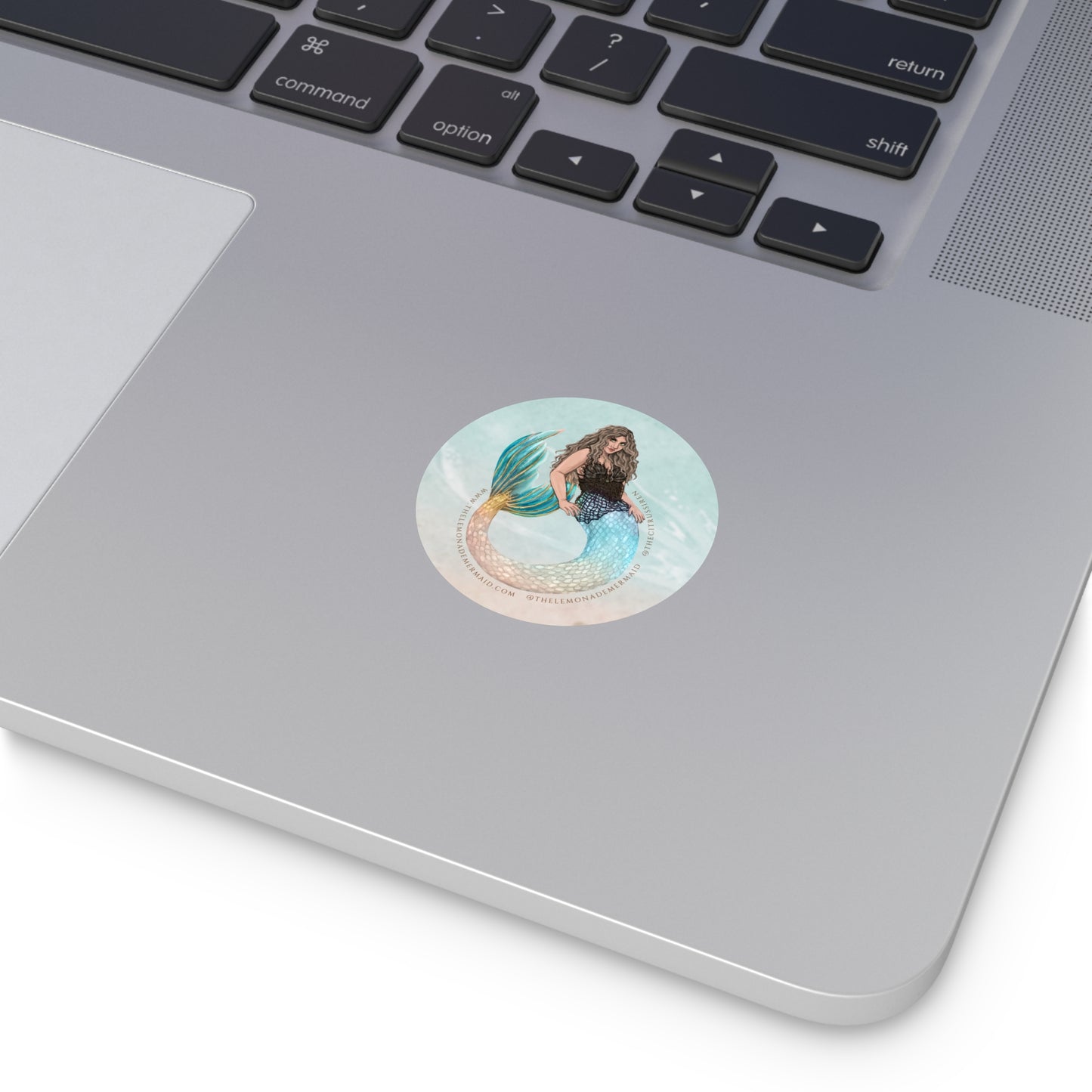 "The Lemonade Mermaid" Round Vinyl Stickers
