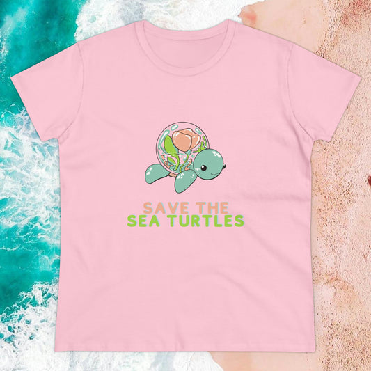 "Save the Sea Turtles" Semi-Fitted Graphic Tee (6 colors)