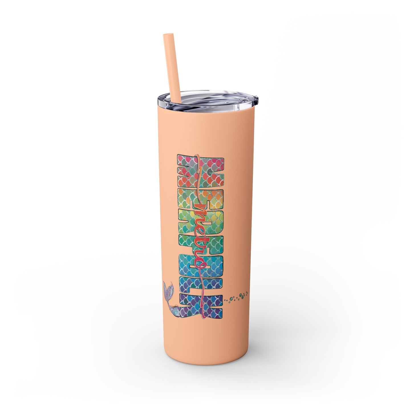 O-fish-al "Metro Merfolk" Skinny Tumbler with Reusable Straw, 20oz