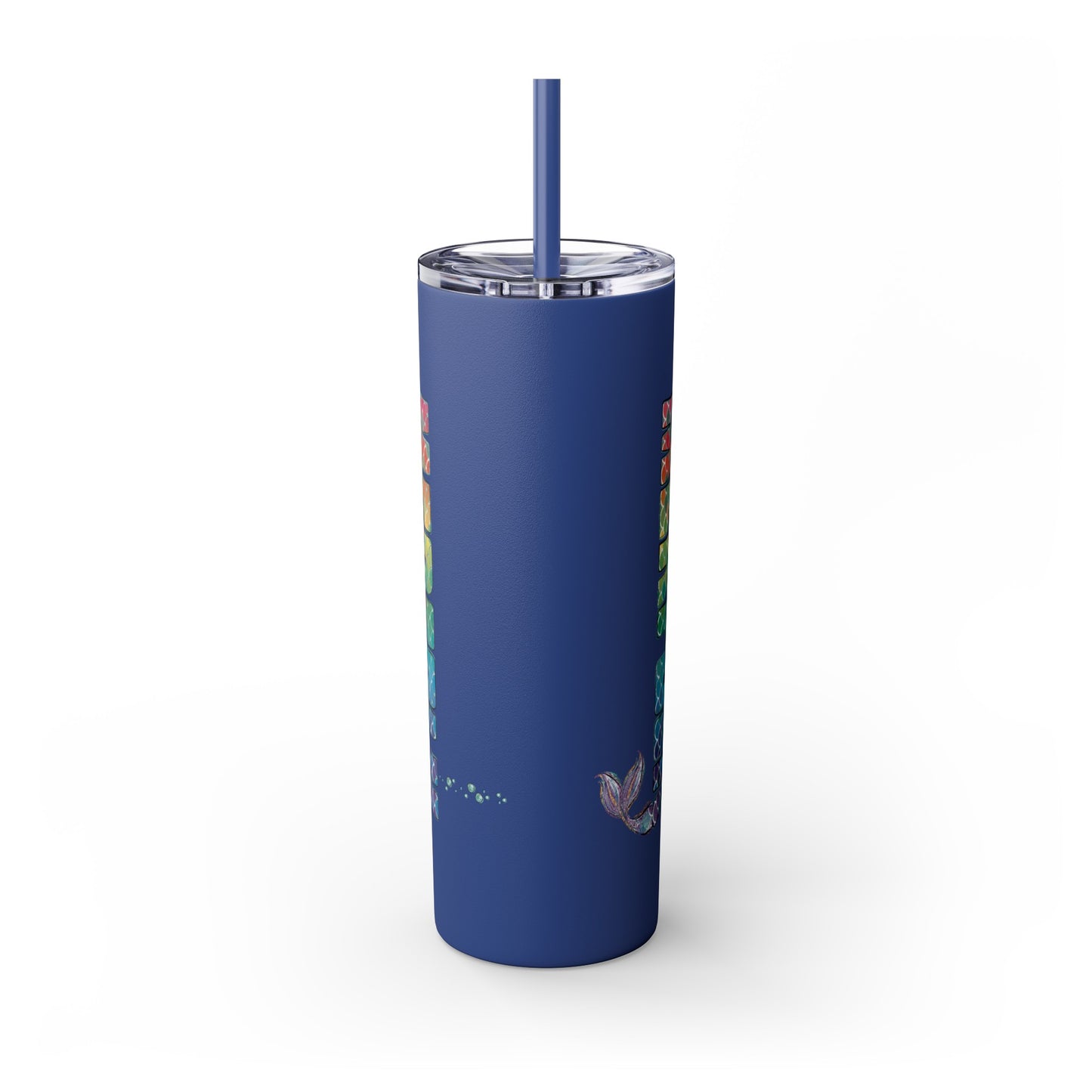 O-fish-al "Metro Merfolk" Skinny Tumbler with Reusable Straw, 20oz