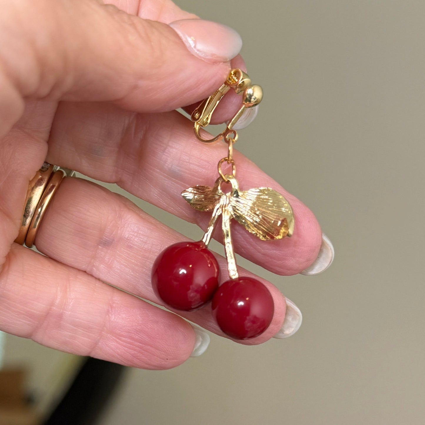 Cherry-on-Top Earrings (Clip-ons)