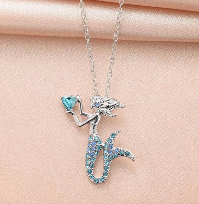 Mermaid birthstone store necklace