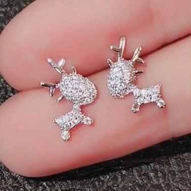Silver Deer Earrings