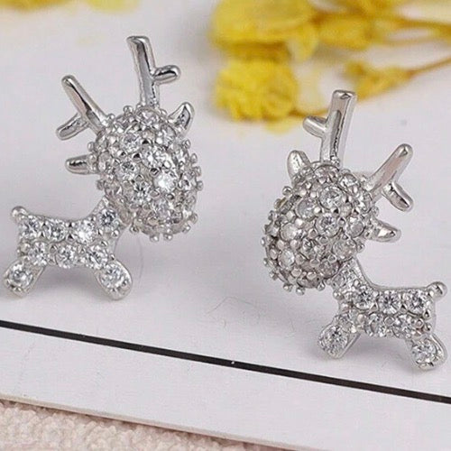 Silver Deer Earrings