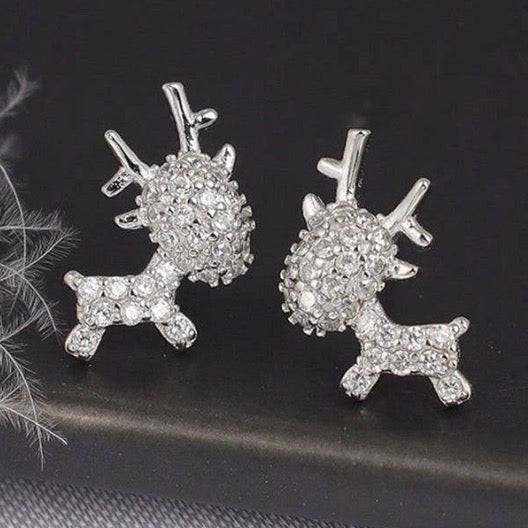 Silver Deer Earrings