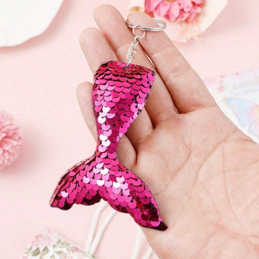 Sequin Tail Keychain