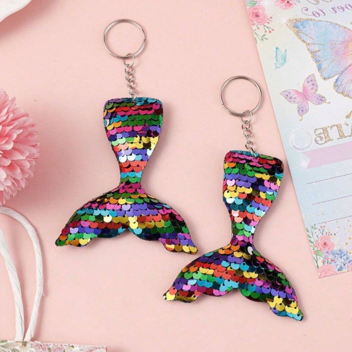 Sequin Tail Keychain