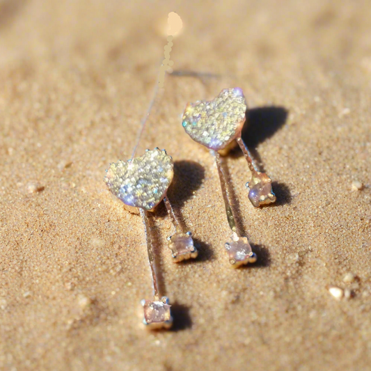 Heart Drop Earrings