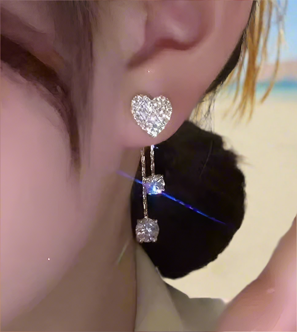 Heart Drop Earrings