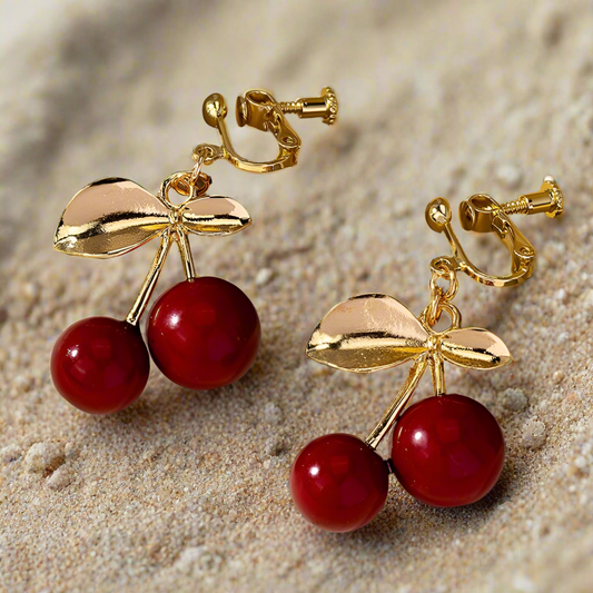 Cherry-on-Top Earrings (Clip-ons)