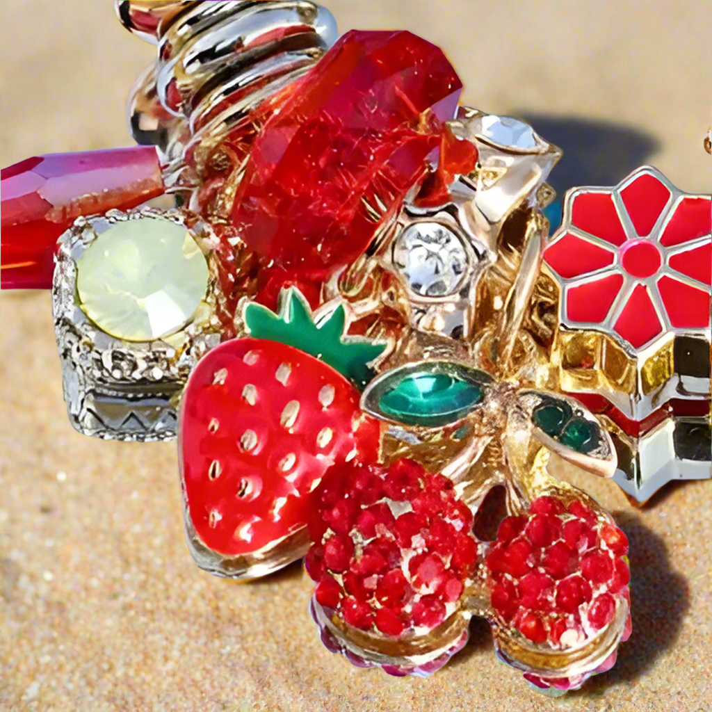 Vibrant Fruit Bangle Bracelet