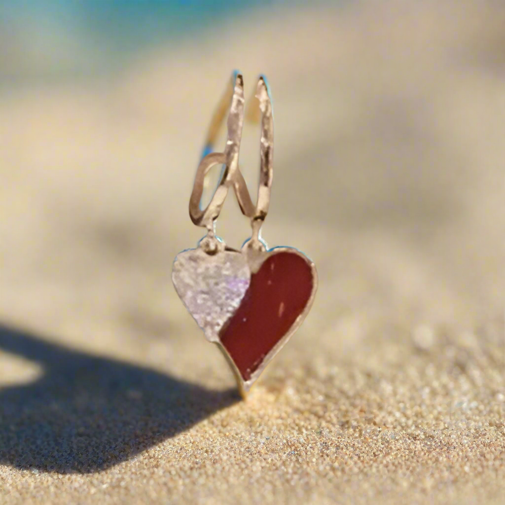Ocean Candy Heart Earrings