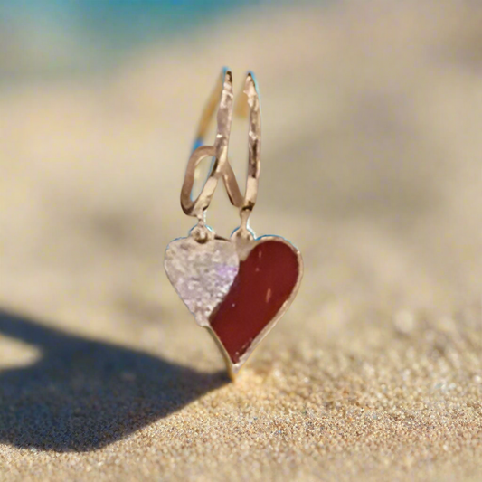 Ocean Candy Heart Earrings