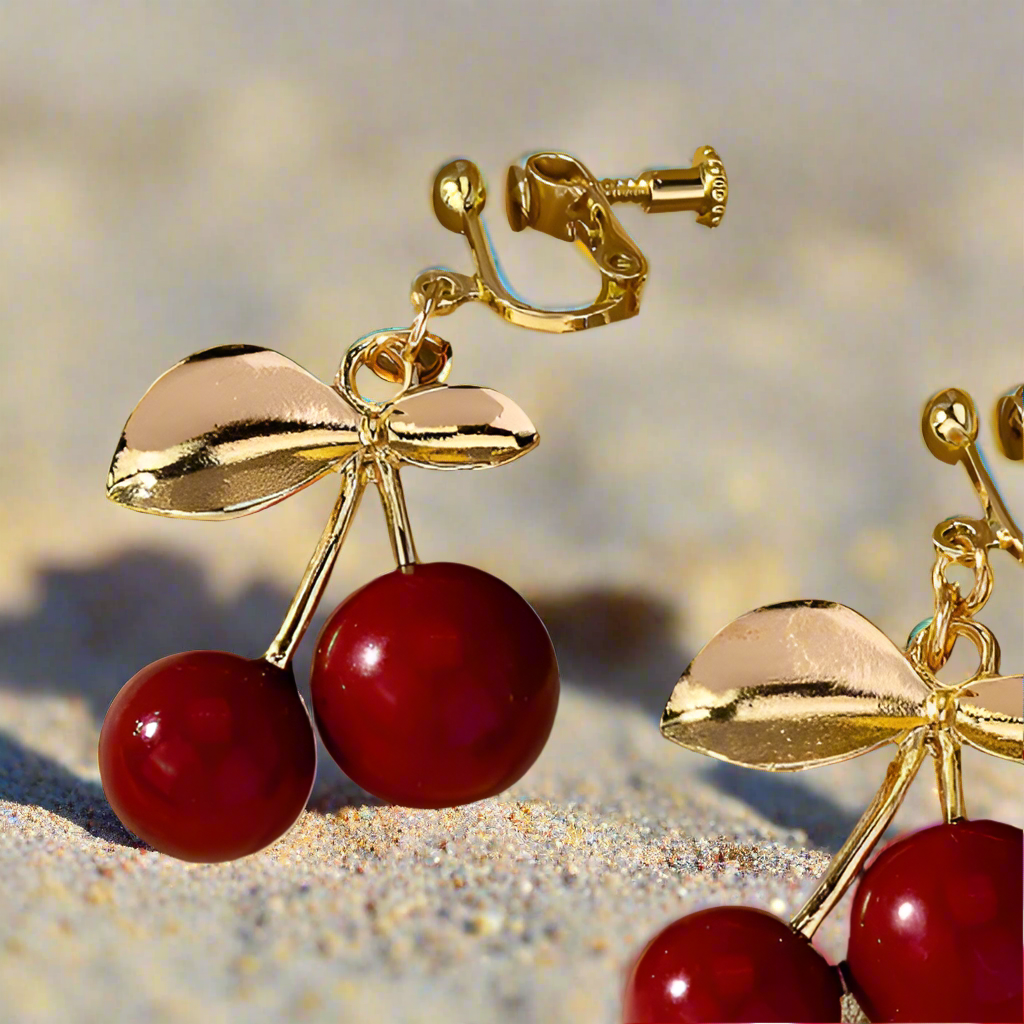 Cherry-on-Top Earrings (Clip-ons)