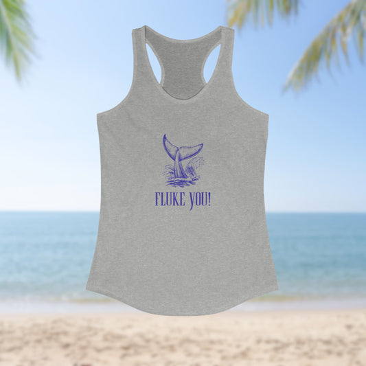 "Fluke You!" Nautically Naughty Racerback Tank (3 colors)