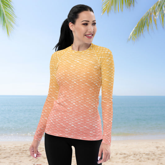 Merbabe Mermaid Rash Guard (Lemonade)