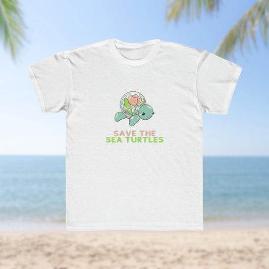 "Save the Sea Turtles" Kids' Regular Fit Tee
