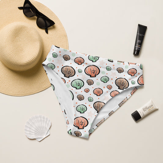 Save the Spat - Ollie Oyster High Waist Bikini Bottom