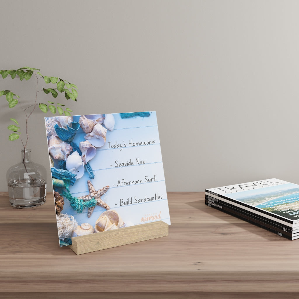 Beachy Seaside Seashell Desk Art (3 sizes)