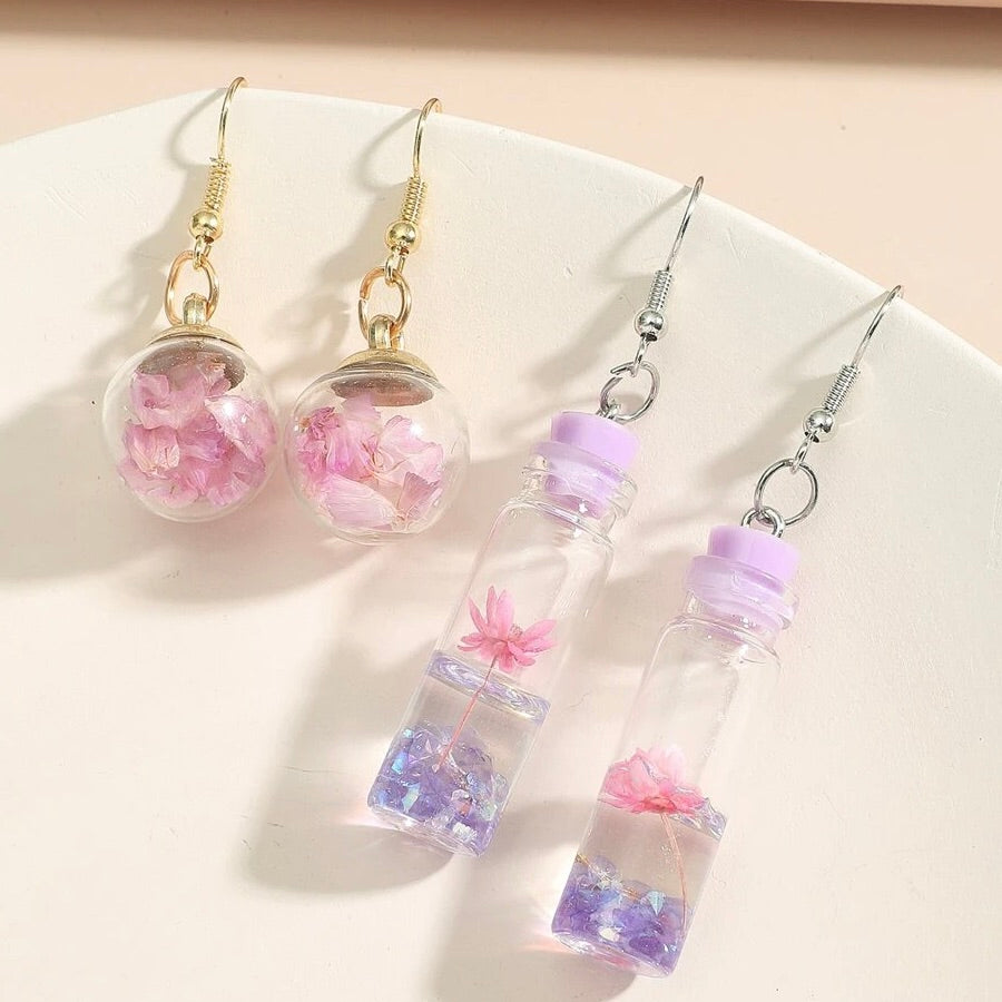 Glass Charm Fairy Earrings (2 styles)
