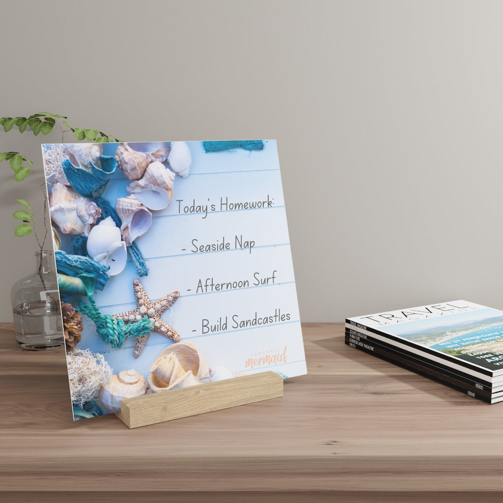 Beachy Seaside Seashell Desk Art (3 sizes)