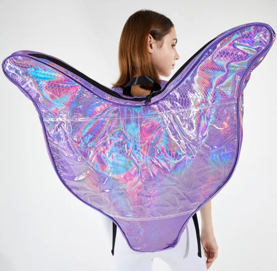 Mermaid Tail Iridescent Monofin Backpack (4 Colors)