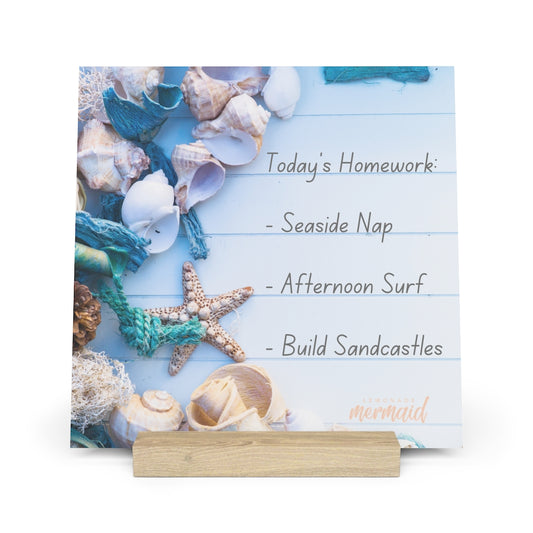 Beachy Seaside Seashell Desk Art (3 sizes)