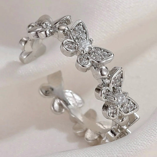 Fairy Butterfly Ring (Pink or Silver)