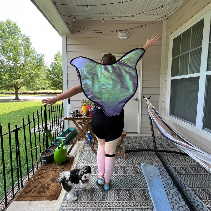 Mermaid Tail Iridescent Monofin Backpack (4 Colors)