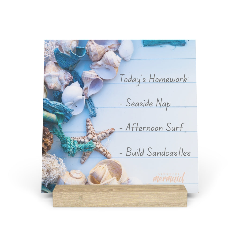 Beachy Seaside Seashell Desk Art (3 sizes)
