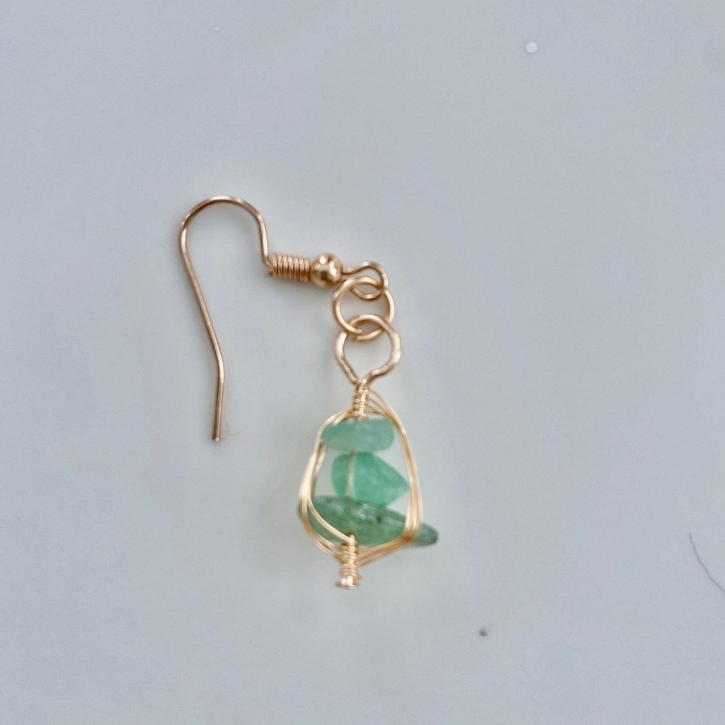 Green Sea Stone Earrings