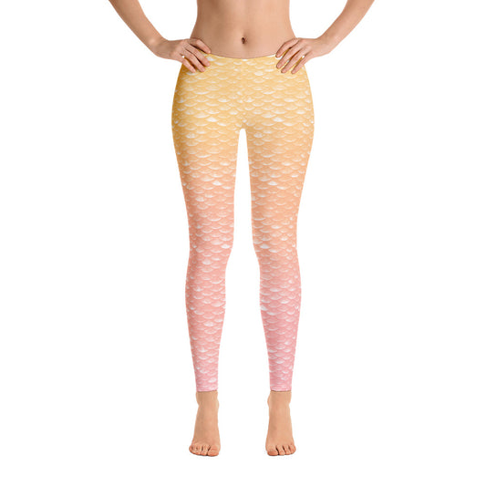 Merbabe Mermaid Yoga Leggings (Lemonade)