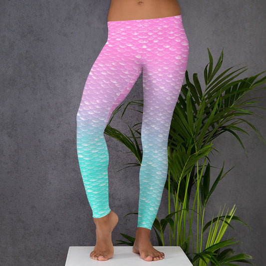 Merbabe Mermaid Yoga Leggings (Parrotfish)