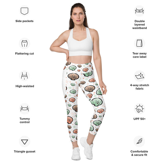 Save the Spat - Ollie Oyster High Waisted Leggings w/Pockets